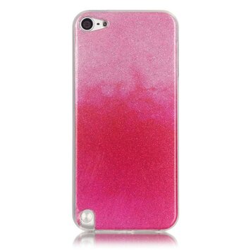 Ombre roze glitter hoesje geschikt voor iPod Touch 5 6 7 TPU case
