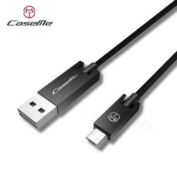 Caseme USB naar Micro USB kabel 25 cm - oplaadkabel zwart Android Caseme USB naar Micro USB kabel 25 cm - oplaadkabel zwart Android