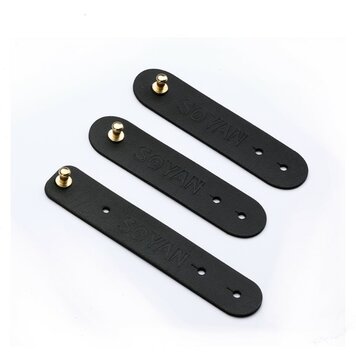 Universele lederen kabelbinder cable organizer - Zwart 3 stuks Universele lederen kabelbinder cable organizer - Zwart 3 stuks