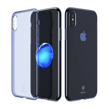 Baseus Simple Series doorzichtig geschikt voor iPhone X XS hoesje - Blauw Baseus Simple Series doorzichtig geschikt voor iPhone X XS hoesje - Blauw