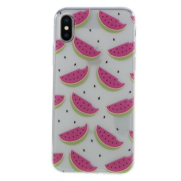 Watermeloen hoesje TPU case geschikt voor iPhone X XS - Transparant Watermeloen hoesje TPU case geschikt voor iPhone X XS - Transparant