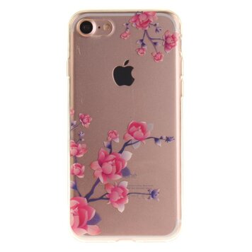 Doorzichtig Bloesemtakken geschikt voor iPhone 7 8 SE 2020 SE 2022 TPU hoesje - Roze Paars Doorzichtig Bloesemtakken geschikt voor iPhone 7 8 SE 2020 SE 2022 TPU hoesje - Roze Paars