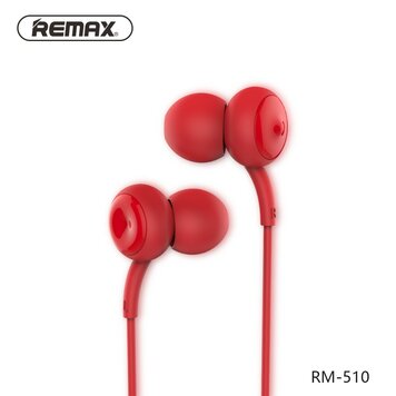 Remax RM-510 Oordopjes In-Ear 3.5 mm draadgebonden -Rood Mic Remax RM-510 Oordopjes In-Ear 3.5 mm draadgebonden -Rood Mic