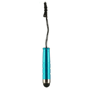 Mini Stylus pen headphonejack aux - licht blauw Mini Stylus pen headphonejack aux - licht blauw