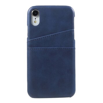 Duo Cardslot Wallet Pasjes Hoes Leer geschikt voor iPhone XR - Blauw Duo Cardslot Wallet Pasjes Hoes Leer geschikt voor iPhone XR - Blauw