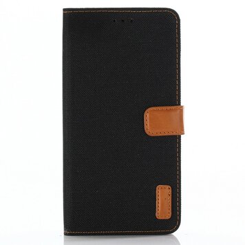 Leren Portemonnee Pasjeshouder Bookcase geschikt voor iPhone XR - Zwart Bruin Leren Portemonnee Pasjeshouder Bookcase geschikt voor iPhone XR - Zwart Bruin