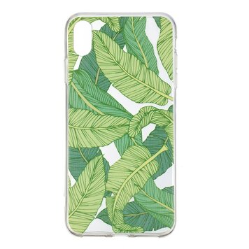 Doorzichtig TPU Hoesje bladeren geschikt voor iPhone XR - Groen Doorzichtig TPU Hoesje bladeren geschikt voor iPhone XR - Groen