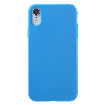 Flexibel hoesje TPU geschikt voor iPhone XR Case - Glanzend Blauw Flexibel hoesje TPU geschikt voor iPhone XR Case - Glanzend Blauw