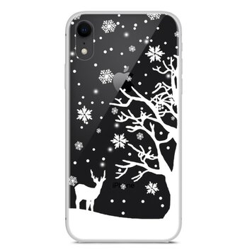 Kerst flexibel sneeuw hoesje winter case christmas geschikt voor iPhone XR - Transparant Kerst flexibel sneeuw hoesje winter case christmas geschikt voor iPhone XR - Transparant