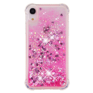 Glitter Poeder Beschermend hoesje TPU geschikt voor iPhone XR - Roze Case Glitter Poeder Beschermend hoesje TPU geschikt voor iPhone XR - Roze Case