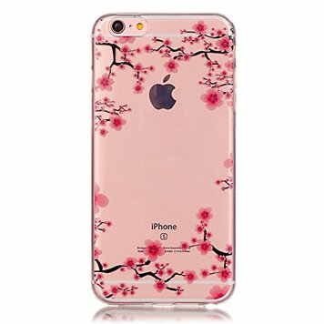 Doorzichtig Bloesem geschikt voor iPhone 6 6s TPU hoesje - Roze Doorzichtig Bloesem geschikt voor iPhone 6 6s TPU hoesje - Roze