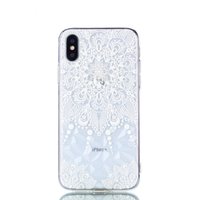 Doorzichtig Bloemen patroon 3D Diamond TPU iPhone X XS hoesje - Mandala