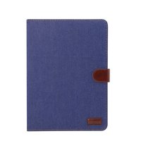 Jeans Textuur iPad Pro 12.9-inch 2018 Hoes Case Wallet Standaard - Blauw Bruin