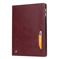 Lederen iPad Pro 12.9-inch 2018 Case Hoes Wallet Portemonnee - Wijnrood Apple Pencil