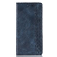 Vintage case bookcase kunstleer wallet iPhone 7 Plus 8 Plus hoesje - Blauw