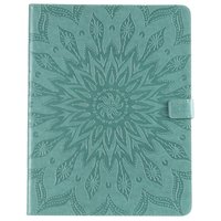 Lederen iPad Pro 12.9-inch 2018 Case Hoes Zonnebloem Bedrukking Wallet Portemonnee - Groen