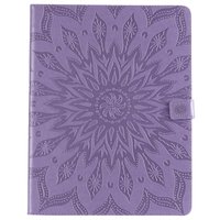 Lederen iPad Pro 12.9-inch 2018 Case Hoes Zonnebloem Bedrukking Wallet Portemonnee - Paars