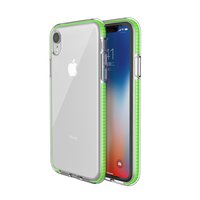 Beschermend gekleurde rand hoesje iPhone XR Case TPE TPU back cover - Green