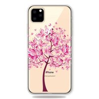 Warm Flexibel Vlinderboom Vlinders Boom Roze Hoesje iPhone 11 Pro TPU case - Doorzichtig