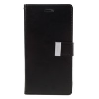 Mercury Goospery Lederen iPhone 7 Plus 8 Plus Walletcase 7 pasjes - Zwart