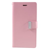Mercury Goospery Lederen iPhone 7 Plus 8 Plus Walletcase 7 pasjes - Roze