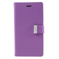 Mercury Goospery Lederen iPhone 7 Plus 8 Plus Walletcase 7 pasjes - Paars