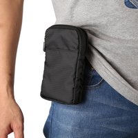 Universele Sport Heuptasje met karabijnhaak - Zwart 16.5 x 9 x 3 cm