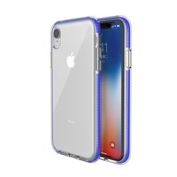 Beschermend gekleurde rand hoesje iPhone XR Case TPE TPU back cover - Blauw