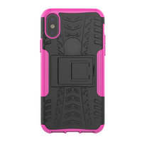 Shockproof hoesje bescherming hoesje iPhone X XS case - Roze goud