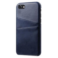 Duo Cardslot Wallet Portemonnee hoes iPhone 7 8 SE 2020 SE 2022 Case - Donkerblauw Bescherming