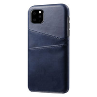 Lederen Portemonnee Wallet iPhone 11 Pro Max hoesje - Blauw Bescherming
