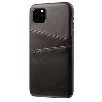 Lederen Portemonnee Wallet iPhone 11 hoesje - Zwart Bescherming