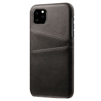Lederen Portemonnee Wallet iPhone 11 Pro hoesje - Zwart Bescherming