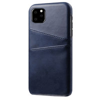 Lederen Portemonnee Wallet iPhone 11 Pro hoesje - Donkerblauw Bescherming