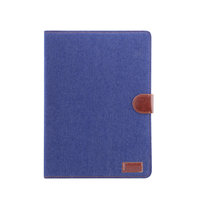 Wallet Portemonnee Hoes Case Jeansstofprint Kunstleer voor iPad 10.2 inch - Donkerblauw
