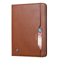 Wallet Portemonnee Hoes Case met Penhouder Kunstleer voor iPad 10.2 inch - Bruin