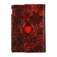Druiven Design 360 Graden Rotatie Standaard Hoes Case Kunstleer voor iPad 10.2 inch - Rood