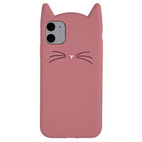 Katje iPhone 11 Silicone hoesje 3D - Roze Bescherming