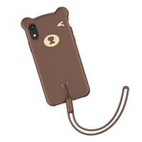 Baseus Beren Silicone iPhone XR Hoesje - 3D Bruin