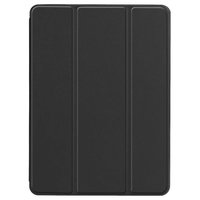 Just in Case Tri-Fold Lederen iPad Air 3 10.5 inch 2019 Hoes - Zwart Standaard Bescherming Stylus Opberglus