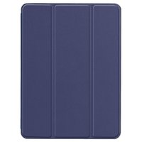 Just in Case Tri-Fold Lederen iPad Air 3 10.5 2019 inch Hoes - Blauw Standaard Bescherming Stylus Opberglus