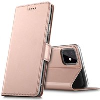 Just in Case Lederen Wallet Portemonnee iPhone 11 Pro Max Bookcase Case Hoesje - Rosé Goud
