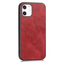 Leather Look kunstleer hoesje voor iPhone 12 mini - rood