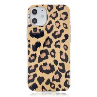 TPU luipaardenprint hoesje voor iPhone 12 mini - beige