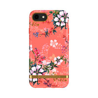 Richmond & Finch Coral Dreams bloemen hoesje voor iPhone 6, 6s, 7, 8 en SE 2020 SE 2022 - oranje