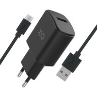 Xqisit Netstroomadapter 2.4A 1 USB-A poort - Micro-USB kabel Zwart