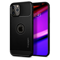 Spigen Rugged Armor Air Cushion Technology hoesje voor iPhone 12 Pro Max - zwart