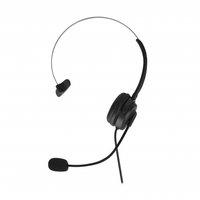Xqisit Mono Draadgebonden Headset met Microfoon - Zwart 3.5 mm headphone jack