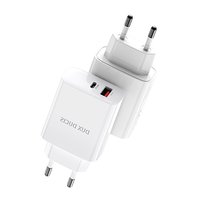 Dux Ducis oplader USB-A en USB-C adapter 20W PD 20W netstroomadapter QC 18W - Wit