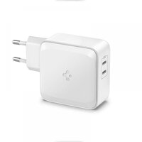 Spigen PowerArc netstroomadapter 2 USB-C oplader PD 60W adapter QC 3.0 duolader - Wit